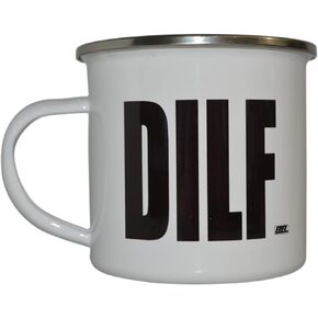 Rogue River Tactical Funny DILF Dad Camp Mug Enamel Camping Coffee Cup Gift For Father's Day Husband