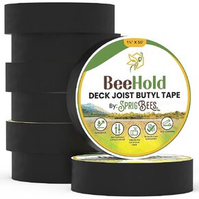 Deck Joist Tape - 1 5/8'' x 50' - 8 Pack Butyl Joist Tape for Under Deck Waterproofing System, Deck Repair, Self-Adhesive Roofing Tape Decks in Saudi Arabia