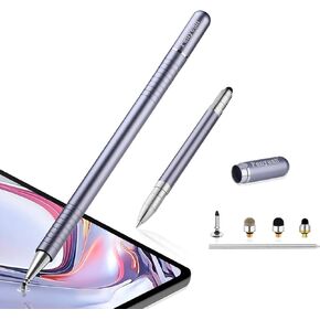 Stylus Pen for Touch Screens, Penyeah 3 in 1 Magnetic Disc/Rubber/Hard Mesh Tip Stylus,Universal High Precison Touch Screen Pen Stylist for All Capacitive Touch Screens-Gray