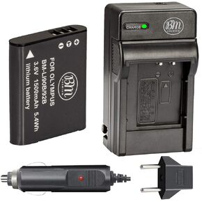 BM Premium DB-110 Battery and Charger for Ricoh GR III, GR IIIx, Theta X, WG-6, and G900 Digital Cameras