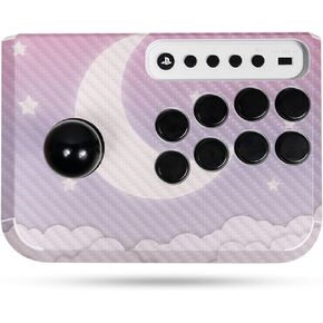 Carbon Fiber Gaming Skin Compatible with Hori Fighting Stick Mini (PS5, PS4, PC) - Baby Moon - Premium 3M Vinyl Protective Wrap Decal Cover - Easy to Apply | Crafted in The USA by MightySkins