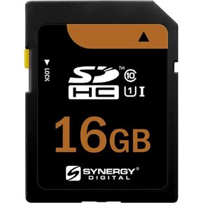 Synergy Digital 16GB Secure Digital SDHC UHS-I Memory Card, Compatible with Canon PowerShot ELPH 115 is Digital Camera - Class 10, U1, 95MB/s, 300 Series