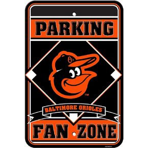 MLB Baltimore Orioles Plastic Parking Sign, Orange & black,