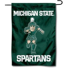 Michigan State Spartans Running Sparty Garden Banner Flag