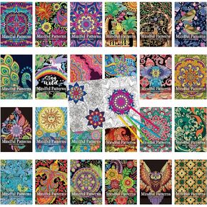 Liliful Spring Coloring Book Bulk for Adult Kids DIY Art Stress Relief Drawing Book with Patterns for Adults, Party Favors, Goodie Bag Filler and Holiday Gifts(144 Pcs,Vibrant)