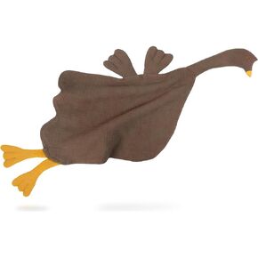 Security Blanket Loveys for Babies Boy Girl, Muslin Baby Lovey Security Blanket,Soft Breathable Organic Cotton Lovies,Unisex Newborn Toddler Goose Lovey Gifts(Flying Goose-Brown)