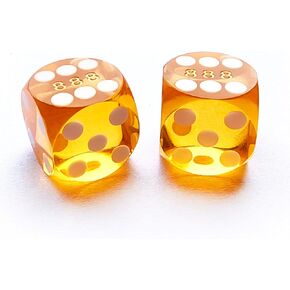 Bescon Professional Precision Dice Round Corner 5/8" (16mm) with Random Serial Number, Precision Cut Dice 16MM Gem Red, 2pcs Set