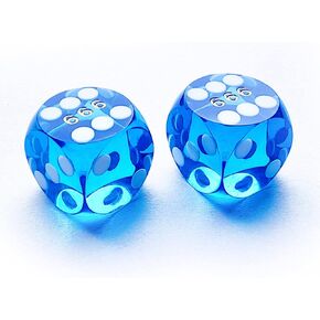 Bescon Professional Precision Dice Round Corner 5/8" (16mm) with Random Serial Number, Precision Cut Dice 16MM Gem Red, 2pcs Set