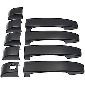 NC 9PCS Dumb Black Exterior Door Handle Cover for Land Rover Range Vogue L322 2002-2012