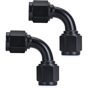 2 قطعة 10AN أنثى إلى 10AN أنثى مستقيم قطب مقرنة تركيب محول الاتحاد خرطوم نهاية الألومنيوم بأكسيد الأسود in Kuwait