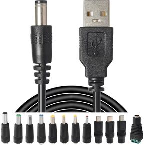 USB C to DC 5.5mm x 2.1mm Power Cable Cord, USB C Input to DC 12V Out Charging Cable, Work with PD Charger and PD Power Bank, Output DC 12V 3A MAX 36W in Kuwait