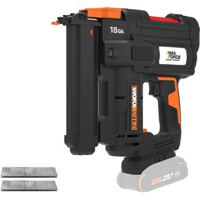Worx Nitro 20V Cordless 18-Gauge Narrow Crown Stapler, Cordless Staple Gun Fires Up to 80 Staples/Min, Battery Powered Staple Gun with Tool-Free Jam Release WX844L.9 – Tool Only