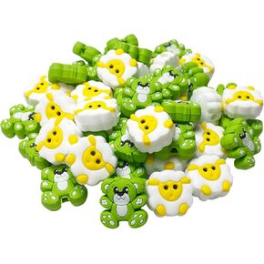 10 قطع من سدادات إبر الحياكة من Yzzyemn وملحقات ومستلزمات الحياكة وأدوات الحياكة للمبتدئين لهدايا الحياكة (الدب + الأغنام، مقاس 10-15) in Kuwait