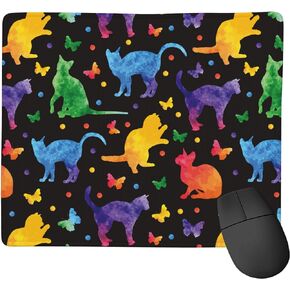 Colorful Flowers Berries Mouse Pad,Beautiful Floral Plants Waterproof Mouse Mat,Non-Slip Rubber Base Durable Stitched Edges Computer Mousepad for Gaming Home Office Wireless Mouse 9.5"x7.8"