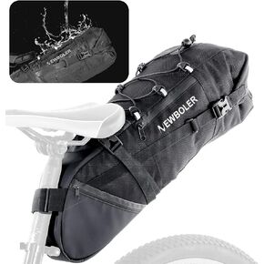 Lixada Bike Saddle Bag Under Seat Bag 10L Large Capacity Waterproof Mountain Road MTB Bicycle Bike Cycling Tail Bag Storage Pack Bicycle with Reflective Strip