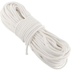 328 Feet #8 Sash Cord, 1/4 Inch Cotton Sash Cord, White Sash Cord for Window, Clotheslines, Decoration, Tie Down, Camping