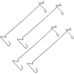 4PCS 9CM CPU Cooler Computer Motherboard CPU Cooler Fan Buckle Silver Stainless Steel CPU Fan Fixing Clip Suitable for 9CM Fan