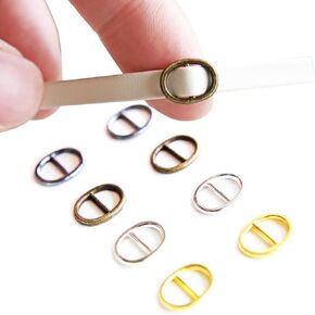 6mm/0.24'' (Inner Diameter) Tiny Oval Shape Metal Buckles, Doll Clothes Mini Buckles, Perfect for Doll Clothes (10 PCS)