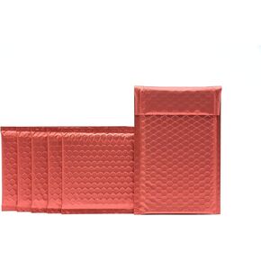 ProLine Matte Metallic Red Bubble Padded Mailers 4x8 Inch (Inner Size 4x7) Self Seal Padded Envelopes (25)
