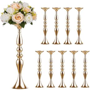 Sziqiqi Floral Centerpiece Riser Flower Arrangement Stand for Wedding Centerpiece Birthday Anniversary Party Tablescape Decoration, Gold 19.7in