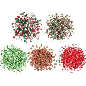 Buttons Galore Sprinkletz, Tiny Polymer Clay Embellishments for Crafts, Scrapbooks, Card Making & Shaker Crafts-Christmas-60 Grams Total