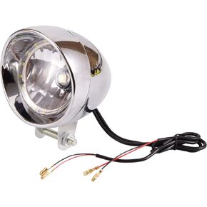 WOOSTAR 12V 3.5W DC Chrome Headlight Led Bulb Low Beam Replacement for Motorcycle Scooter ATV 4 Wheeler Quad Chopper