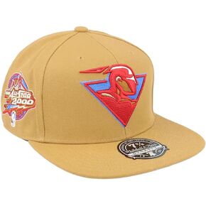 Mitchell & Ness Golden State Warriors Sand and Sky Dynasty Fitted Hat Cap - Brown