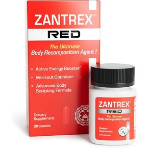Red Body Recomposition Pill for Women and Men, Incredible Energy, Focus, Improved Mood, Serious Results* – 28 Capsules