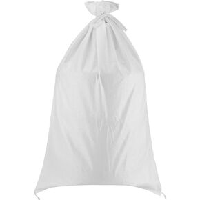 100 Pack 14x24 Inch Empty Sand Bags, White Woven Polypropylene Sandbags for Flood Control Emergency Situation Roadblock Building Construction