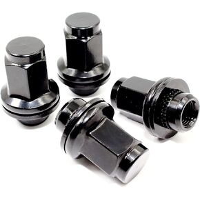 Set of 20 Veritek 14x1.5mm OEM Style Factory 1.80 Inch 7/8 22mm Hex Mag Washer Replacement Black Lug Nuts for Toyota Sequoia Landcruiser Tundra Lexus LX