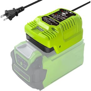 Mini Charger for Greenworks 40V Battery, 1/2 Size of Original, Compatible with G-MAX 40V Battery 29462, 29472 and for Greenworks Other 40V Battery