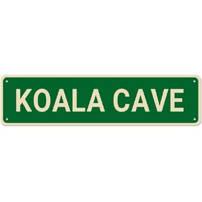 Metal Tin Signs KOALA CAVE Funny metal Signs Vintage Sign Retro Tin Signs Aluminum Metal Sign for Bedroom Kitchen Garden Wall Bab Club Coffee Hanging Sign Home Decor 4×16Inch