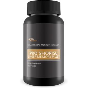 Pro Shorisu Ginger Memory Pills - Ginger Herbal Advanced Memory Formula - Our Best Memory Pills for Brain - Memory Pills for Women - Memory Pills for Men - Memory Pills for Seniors - Memory Loss Pills