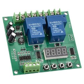 YYB-5 12v 24v Motor Forward/Reverse Control Board Two Relay Delay Timing Cycle Module Linear Actuator Control Board 2 Relay Timer