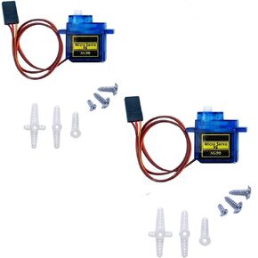 2PCS SG90 Servo Motor Micro Servo 9G Servo Motor for RC Robot Arm Helicopter Airplane Remote Control (2X)