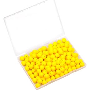 70Pcs Silicone Beads 15mm Round Silicone Beads Bulk for for DIY Keychain Making Jewelry Necklaces Silicone Focal Beads Loose Rubber Bracelet Beads (Yellow)