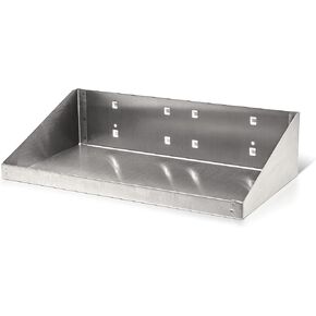 Triton Products 56120-SLV LocHook Shelf with Garment Hanger, 12" x 10", Silver