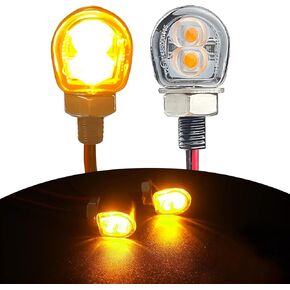 قطعتان من إشارة الانعطاف LED للسيارة، تيار مستمر 12 فولت من سبيكة PC عاكس الضوء اتجاه النهار مع أسلاك سلبية إيجابية، ملحقات إضاءة السيارات، مناسبة لمعظم السيارات والدراجات النارية (أسود) in Saudi Arabia