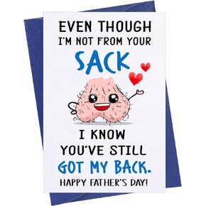 PETCEE Funny Fathers Day Card for Husband from Wife, 4"x6" Father's Day Gifts Cards for Dad Men Him Naughty Father's Day Greeting Card for Husband from Wife with Envelope