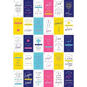 Bible Verse Cards - Inspirational Scripture Messages (60 Unique 3.5 inch x 2 inch Cards)