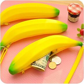 Cute Yellow Bananas Animal Anime Wallet Coin Purse