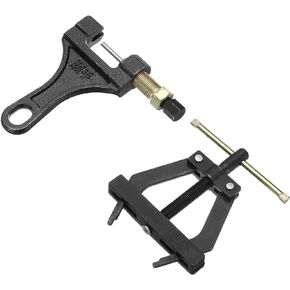 uxcell Chain Tools Kit Fit #530-#630/10A-12A Holder Puller&Breaker Cutter for Bicycle,Motorcycle Chains (Carbon Steel)