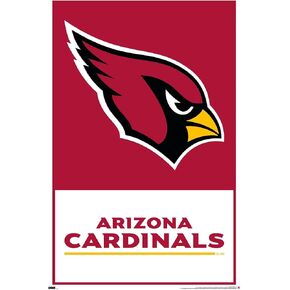 Trends International NFL Arizona Cardinals - Logo 21 Wall Poster, 14.72" x 22.37", Barnwood Framed Version