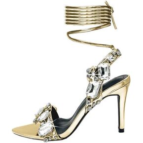 Women's Crystal Styles Clear Big Rhinestones Ankle Strappy Sparkly Sandals