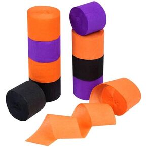 10 Rolls Patriotic Decorations Crepe Paper Streamers, 4th of July Streamers, 810-Feet Red White Blue Hanging Party Decoration, No Accidental Rips Crepe Paper for Independence Day Memorial