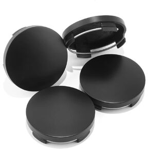 60MM Wheel Center Caps, Rim Hub Caps, Center Cover Replacement Outer 60mm/2.39 in, Inner 55.7mm/2.19 in, Matte Black-4Pcs