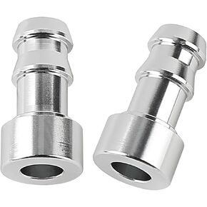 EVIL ENERGY 5/8" Weld On Hose Barb Tail Nipple On Bung Fitting Adapter Natural Aluminum 2PCS
