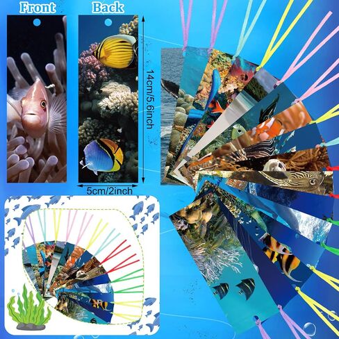 Eaasty 120 Pieces Kids Bookmarks Bulk Ocean Animal Bookmarks Cute Cool Bookmarks with Ribbons for Book Lovers Students Boys Girls School Classroom Reading in Saudi Arabia