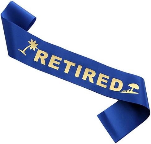 Retired Sash for Men I'm Retired Belt Officially Retired Sash Retirement Party BR01 (Black) in Saudi Arabia