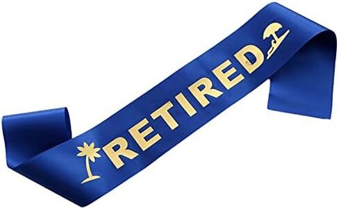 Retired Sash for Men I'm Retired Belt Officially Retired Sash Retirement Party BR01 (Black) in Saudi Arabia